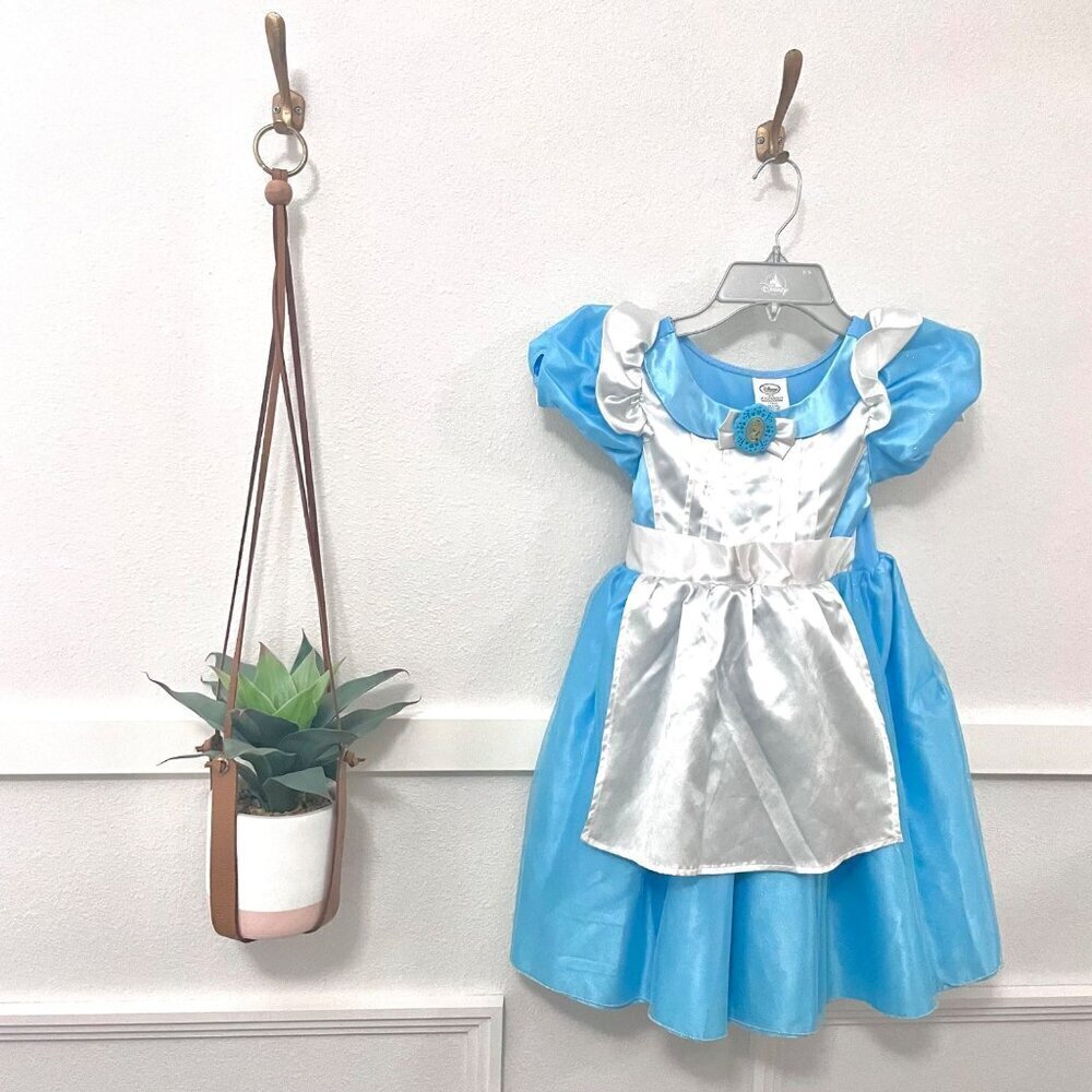Disney Alice in Wonderland Alice Blue White Costume Size 5